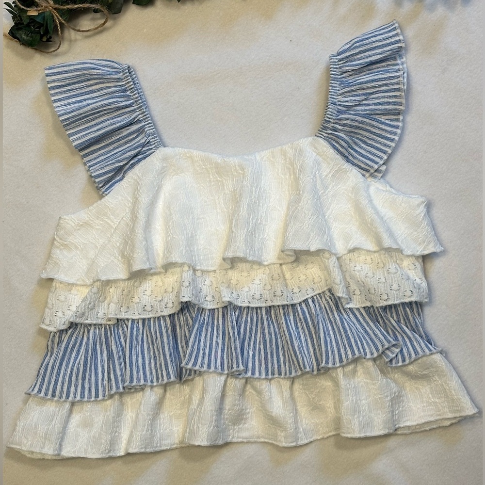 NWOT Mayoral: Girls Ruffle Layers Top size 8 - Picture 2 of 12